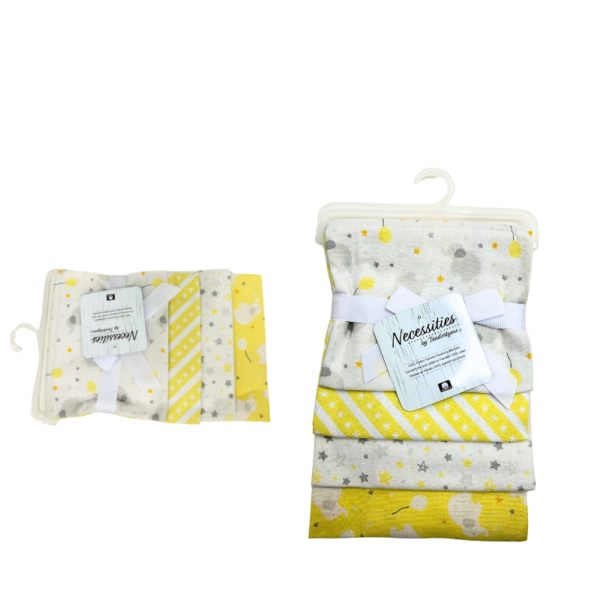 Wholesale Cotton Receiving Blanket - Yellow Prints  ($3.25 Each)