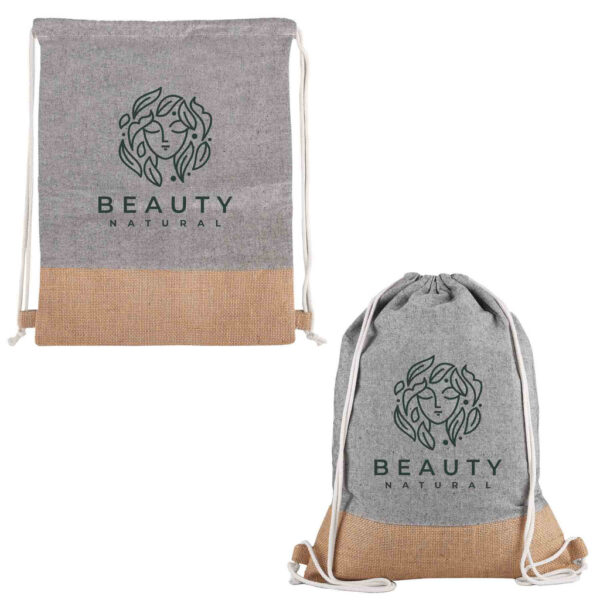 Quetico 8 Oz Cotton & Jute Drawstring Bag - Image 3