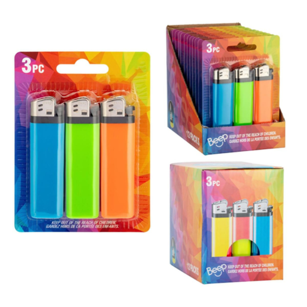 3 Pack Lighters on White background
