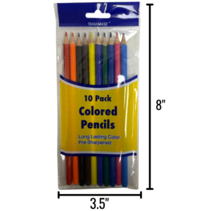 PENCIL CRAYON - 10 PACK PRE SHARPENED