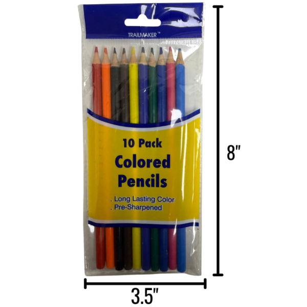 PENCIL CRAYON - 10 PACK PRE SHARPENED