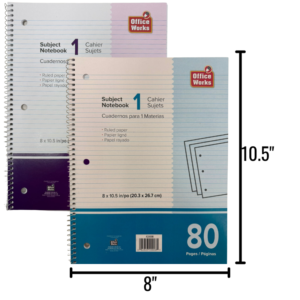 Coil notebook on white background