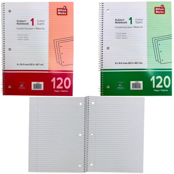 Wholesale Coil Notebook -8" x 10.5"120 Pages - Image 2