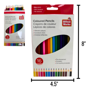 Pencil Crayons on white background