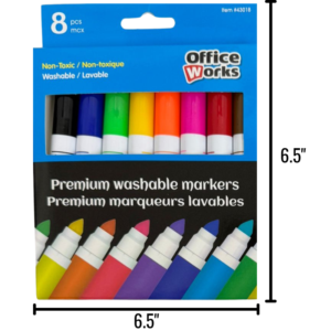 8 Pack Markers On White Background
