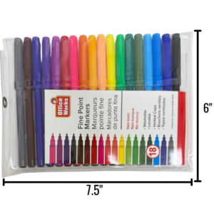 THIN TIP COLOURED MARKERS - 10 PACK