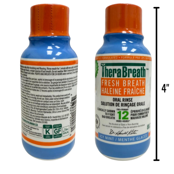 MOUTHWASH - 88.7ML - THERABREATH ICY MINT - ALCOHOL FREE
