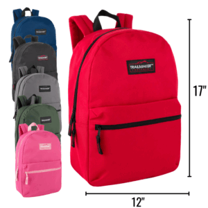 Backpack on white background in assorted c olours