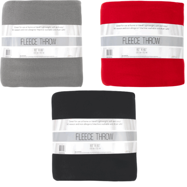 Wholesale Polar Fleece Blanket – 3 Colours (Size: 60″ x 80″) - Image 2