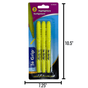 HIGHLIGHTERS - 3PK YELLOW