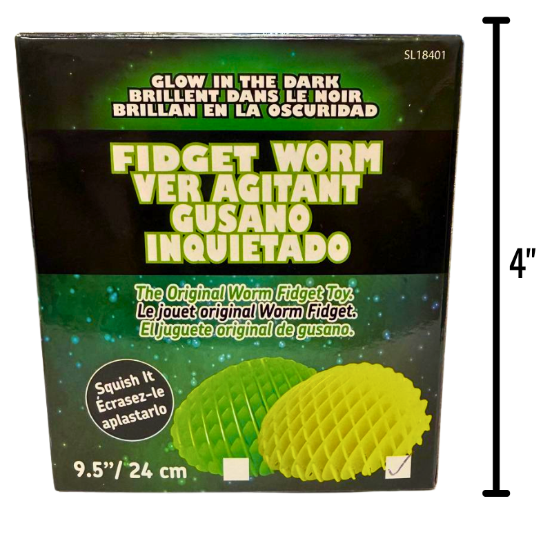 Wholesale Glow-in-the-Dark Fidget Worm – Boxed