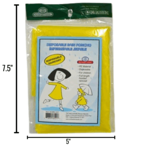 CHILDREN'S DISPOSABLE RAIN PONCHO