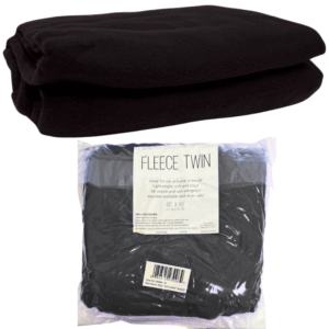 FLEECE BLANKET - BLACK - 60 X 80