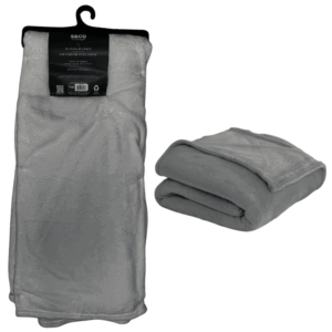 Blanket – 60" x 80" – Charcoal (On Hanger)