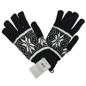 Wholesale Adult Snowflake Print Knit Gloves