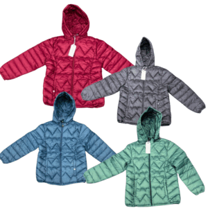 Wholesale Ladies Coat with Hood, Assorted Colours Size: S-XL