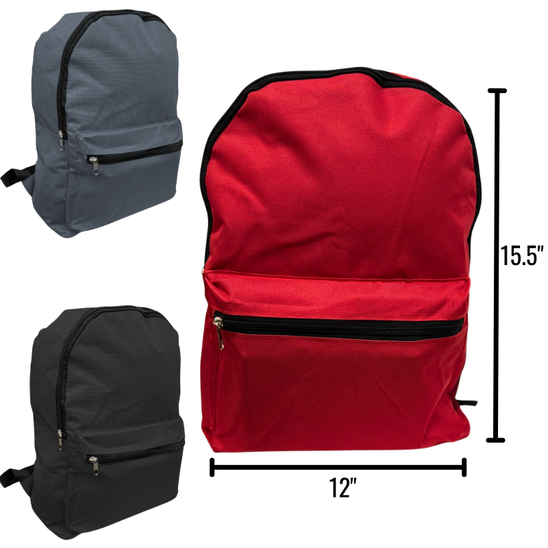 Wholesale 15.5" Backpack- Asst. Colours