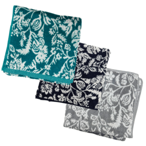 Wholesale Bath Towel  – Plant Print - Assorted Colours (Size 27"x 52”)