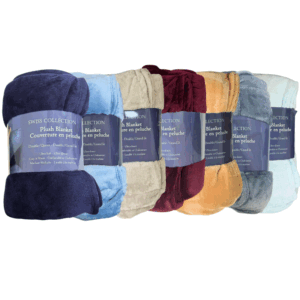 Wholesale Blanket – Premium Plush Blanket – 80" x 86", Assorted Colors