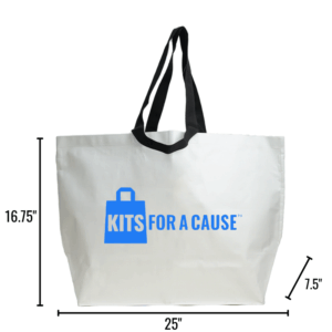 Wholesale Kits for a Cause Oversized Reusable Tote Bag - (25″ W x 16 3/4″ x 7 1/2″)