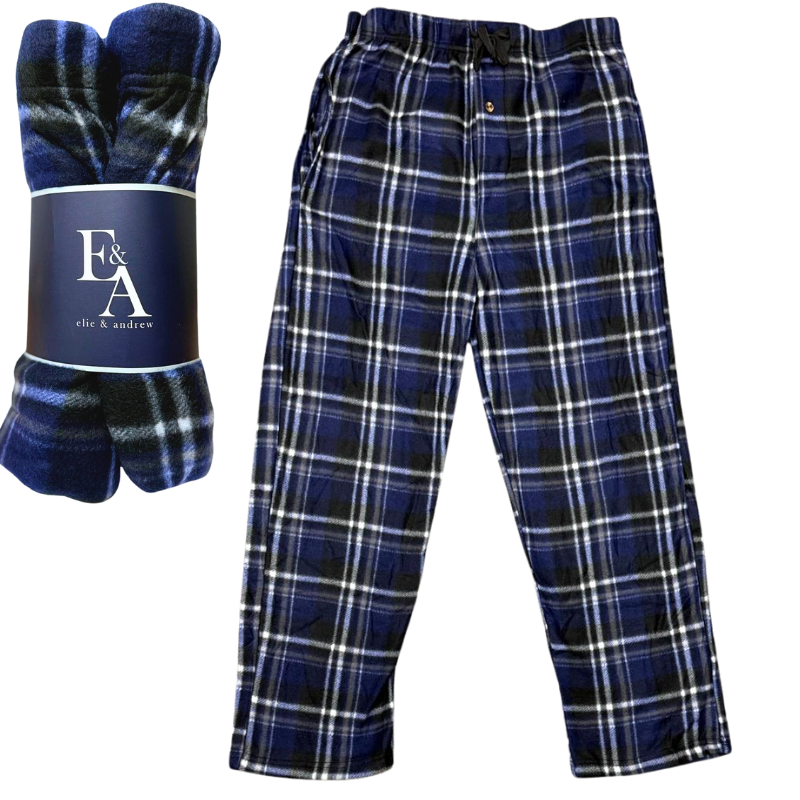 Wholesale Adult Polar Fleece Pajama Pants Assorted Plaids (Size S-XL) - Image 2