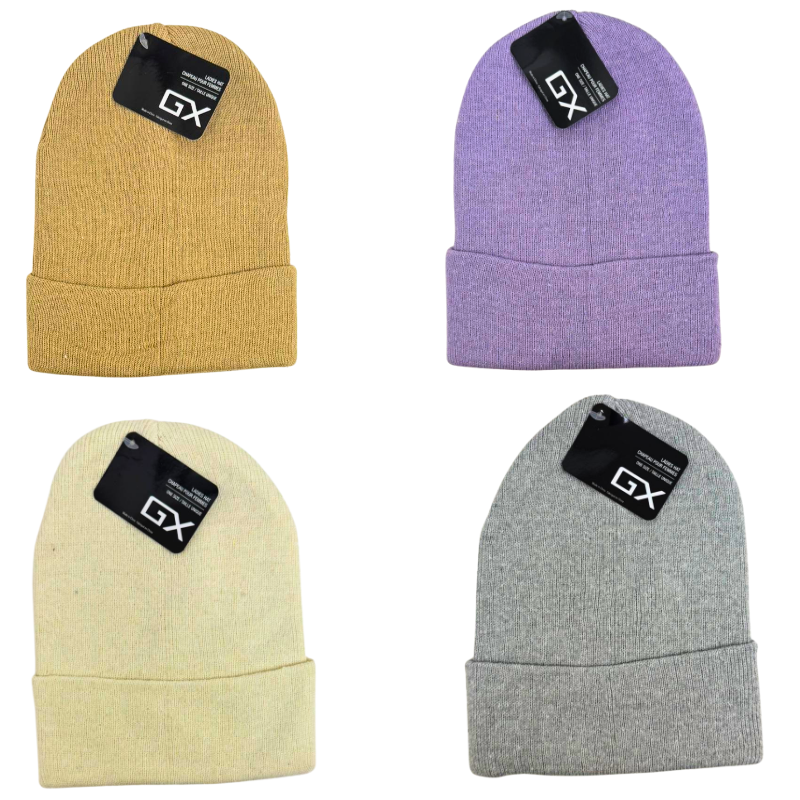 Wholesale Ladies Cuffed Knit Toque - 4 Asst. Colours