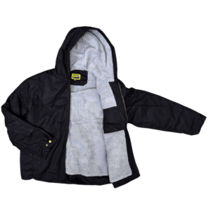 Wholesale Adult Winter Work Coat with Sherpa Lining – Black – Sizes M–2XL