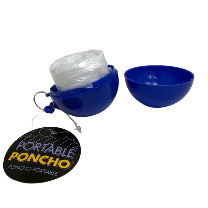 Wholesale Packable Poncho with Clip - Assorted Colours