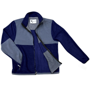 Wholesale Adult Two-Tone Zip-Up Jacket – Size Large – Navy/Charcoal