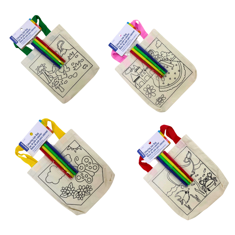 Colour Your Own Tote – Includes Markers – 4 Assorted Designs