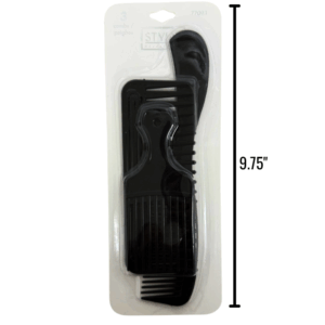 Wholesale 3 Pack Wide Tooth Comb, Black ($0.59 Each)