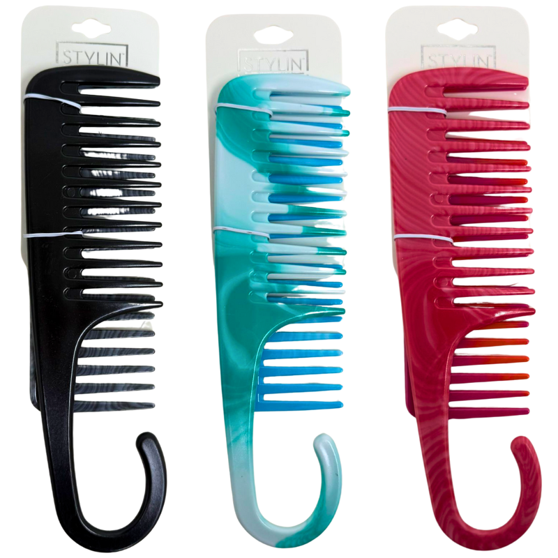 Wholesale 2 Pack Wide Tooth Comb, Assorted Colours ($0.88 Each) - Image 2