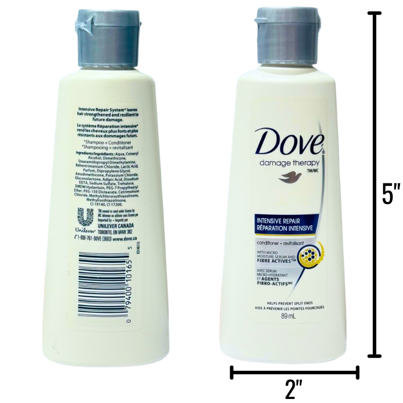 Wholesale Brand Name Dove Travel Size Conditioner - Daily Moisture (89ml/3oz)