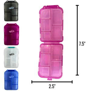 Wholesale Compact Pill Box - Assorted Colours