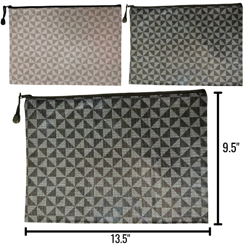 Wholesale Large Zipper Bag – Assorted Patterns – 13.5 x 9.5