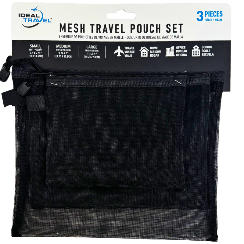 Wholesale Mesh Travel Pouch Set – 3 Pack ( $2.00 Each) - Image 2