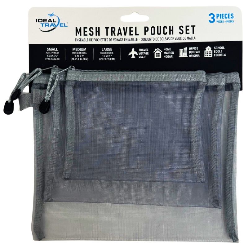 Wholesale Mesh Travel Pouch Set – 3 Pack ( $2.00 Each) - Image 3