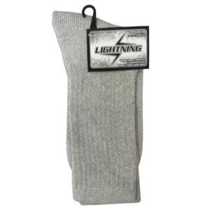 Youth Boys’ Sport Socks – Size 8–10 – Grey