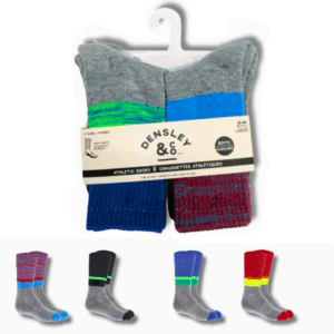Wholesale Boys' Crew Socks, 4-Pack - Size: 8-10 ($2.00 Each)