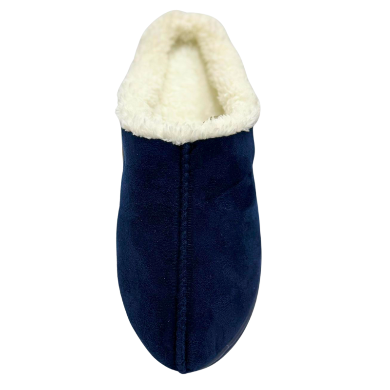 Wholesale Men’s Ultra Soft Memory Foam Slippers – Navy – Sizes M–XL - Image 4