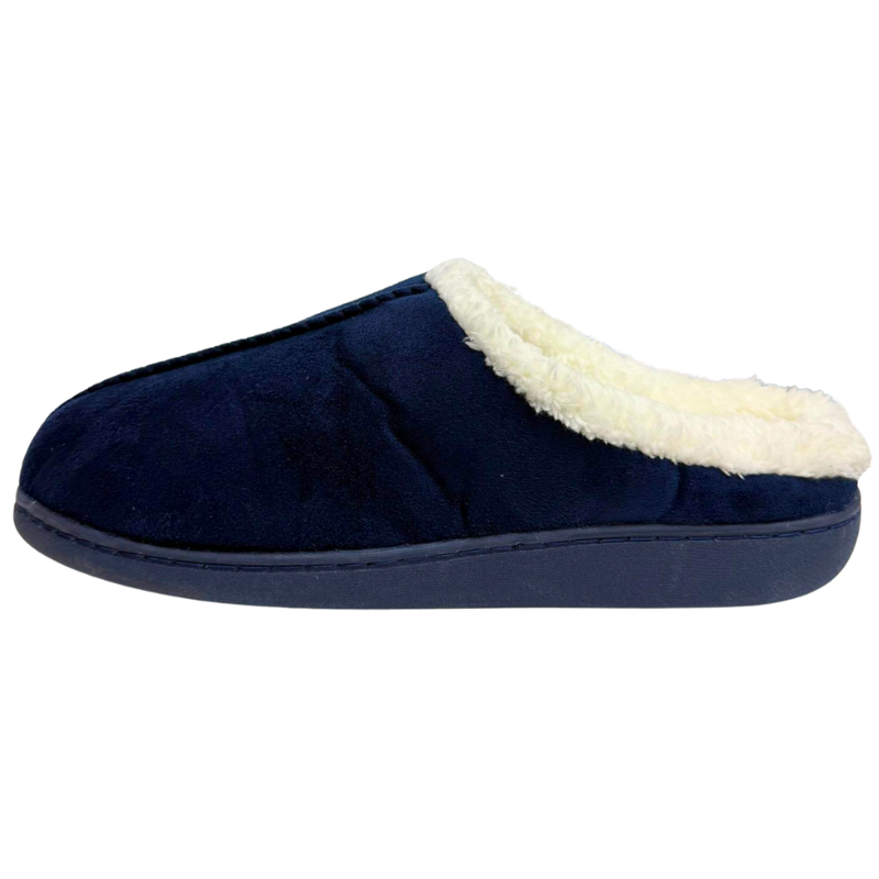 Wholesale Men’s Ultra Soft Memory Foam Slippers – Navy – Sizes M–XL - Image 2