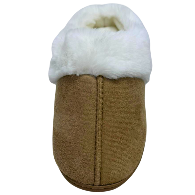 Wholesale Ladies’ Ultra Soft Memory Foam Slippers – Taupe – Sizes S–XL - Image 4