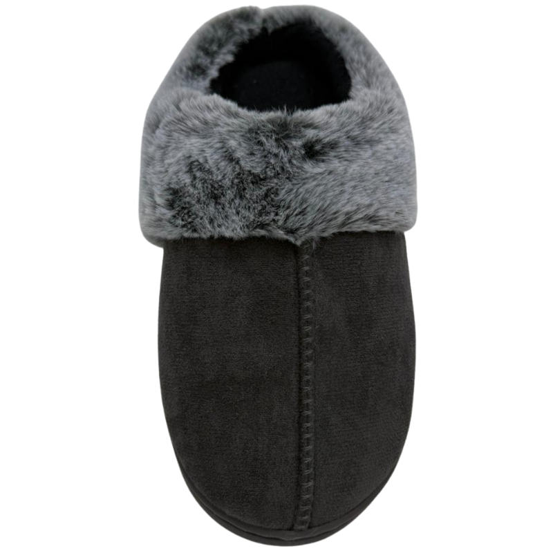 Wholesale Ladies’ Ultra Soft Memory Foam Slippers – Grey – Sizes S–XL - Image 4