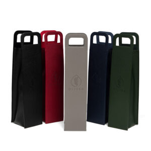 Custom Embossed Leather Wine Bag