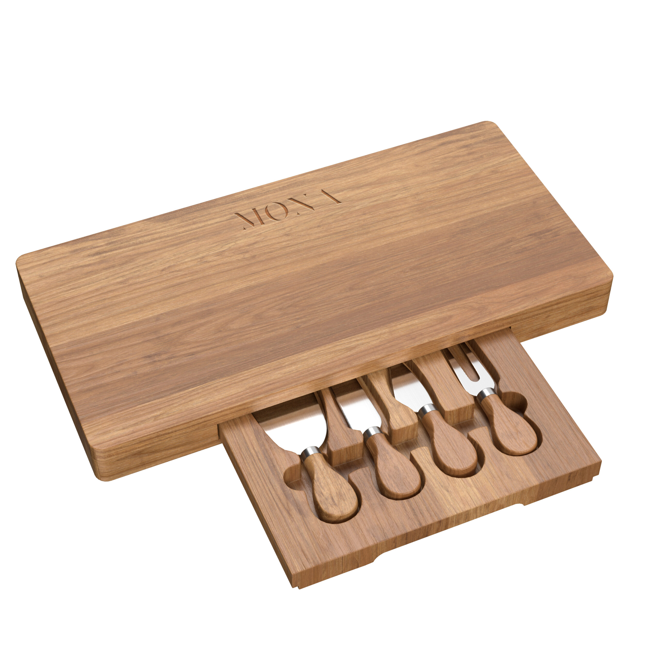 Custom Cutting Board and Cheese Knife Set