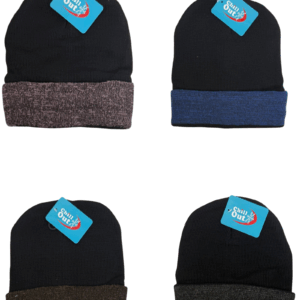 Wholesale Adult Winter Toque, Fur Lined with Coloured Cuff- Asst. Colour