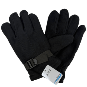 Wholesale Adult Polar Fleece Winter Gloves - Black