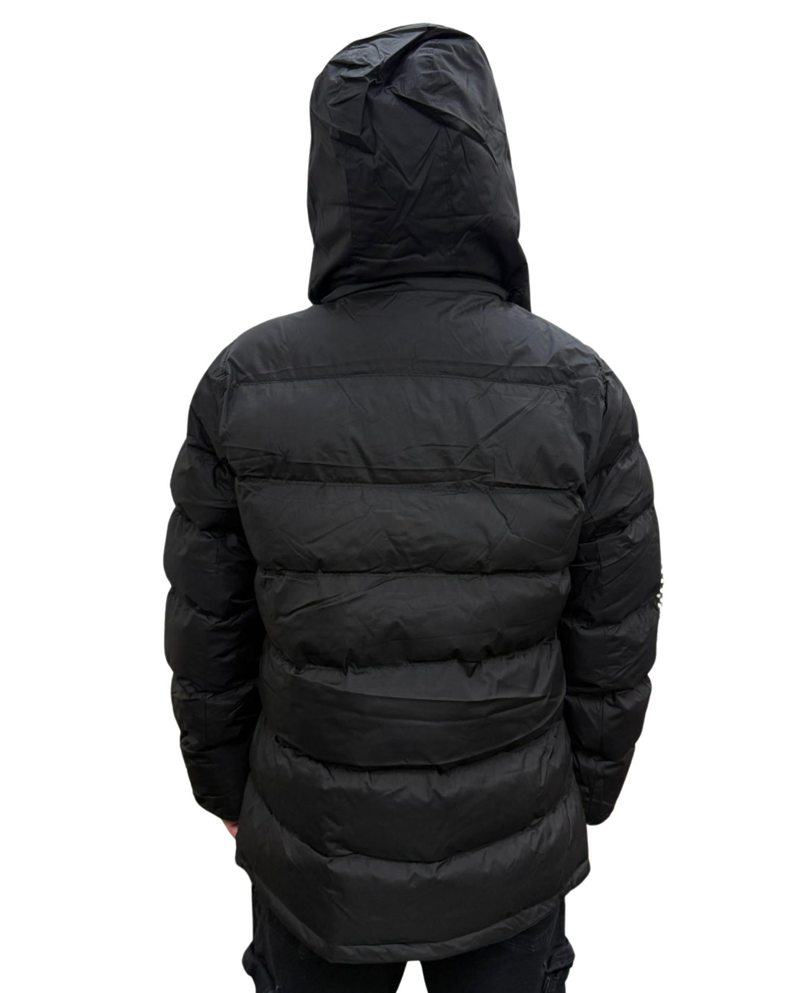 Wholesale Ladies Plus Size Winter Coat With Hood - Black (Size 1X-3X) - Image 2