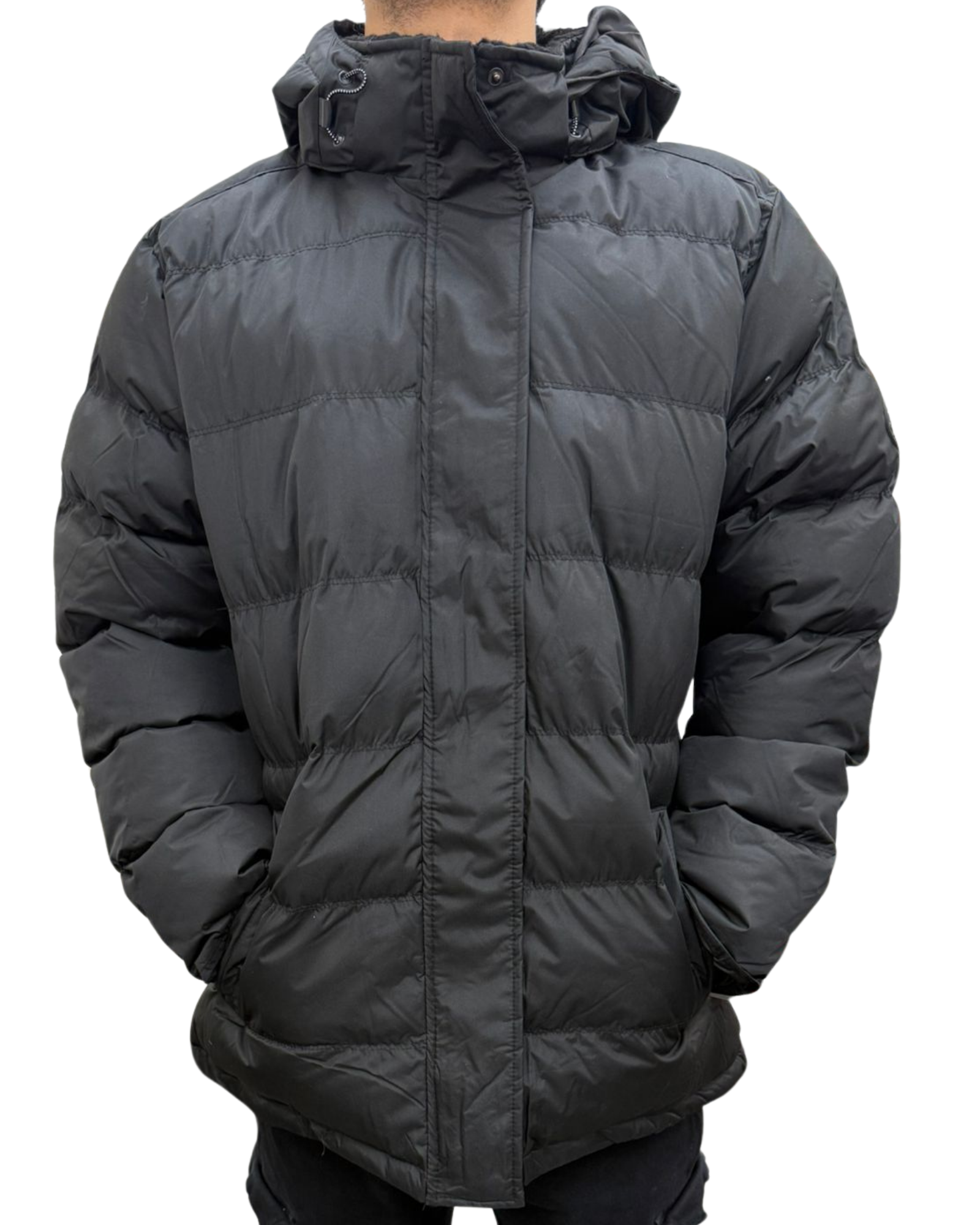 Wholesale Ladies Plus Size Winter Coat With Hood - Black (Size 1X-3X) - Image 4