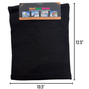 Wholesale Neck Warmer -Premium Lined with Toggle - Black